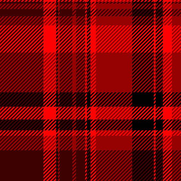 istock Bold red  black plaid pattern. Classic textile design for fashion, backgrounds, or festive themes. Versatile for print, digital media,  creative projects. 2225283270