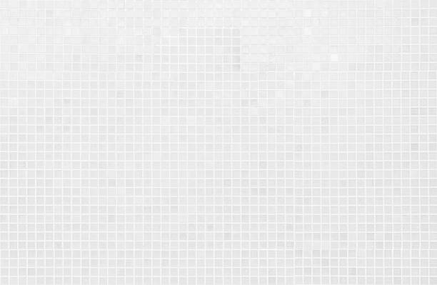 istock White tile wall chequered background bathroom texture. Ceramic brick wall and floor tiles mosaic background in bathroom and kitchen clean. Design pattern geometric with grid wallpaper decoration. 2225283539
