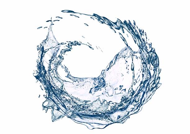 istock Abstract blue waves and splashes 3d illustration 2225288353