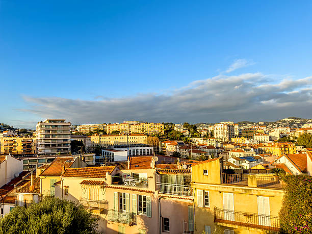 istock High angle old town buildings view from Cannes over sunny sky 2225288729
