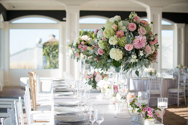 istock Elegant Wedding Table Setting with Floral Centerpieces and Candl 2225291140