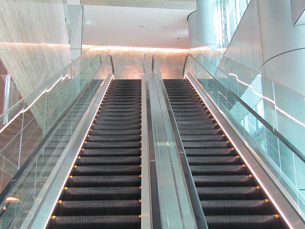empty escalatorup and