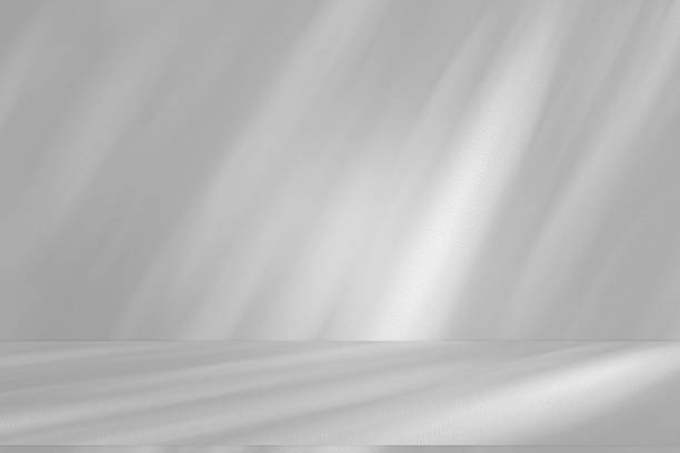 istock Wall interior background, studio and backdrops show products.with shadow from window color white . background for text insertion and presentation product 2225302713