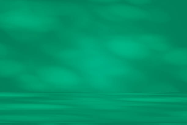 istock Studio style background wall decoration presentation uses white and green tones. with shadows cast from a nearby window, concept creating a decorative 2225302765