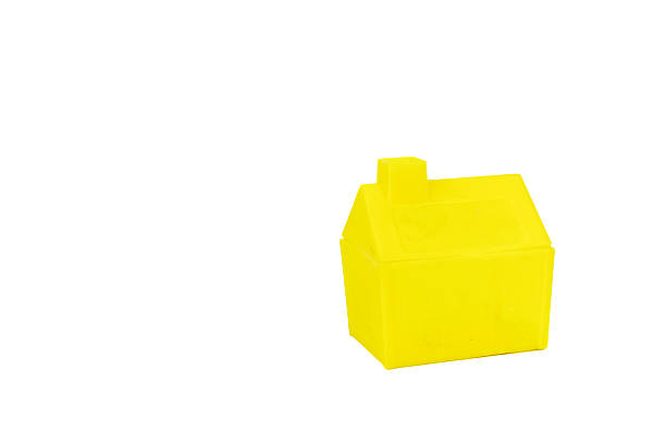 istock Minimal Yellow House Model on White Background 2225306189