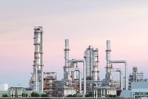 istock Oil refinery plant with sky background. 2225309518