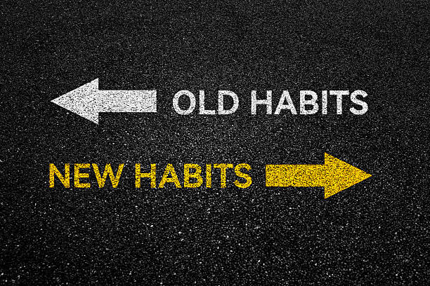 istock Arrow symbols with old habits or new habits text 2225310977
