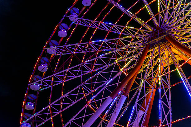 istock Colorful Ferris Wheel Lights at Night banner background 2225311165