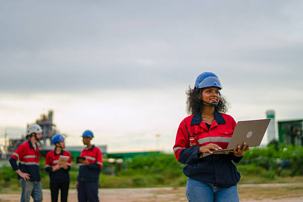 istock Blue collar workers are working at industrial site. 2225312398