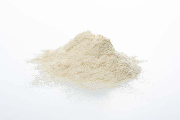 istock Stacked pile of protein powder on white background 2225320053
