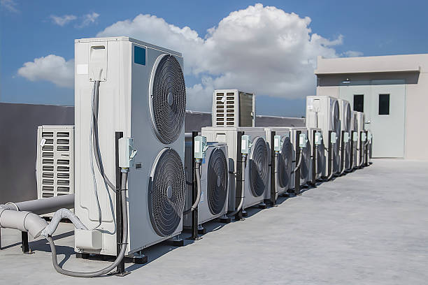 istock Air conditioning outdoor unit compressor install outside the building. 2225320268