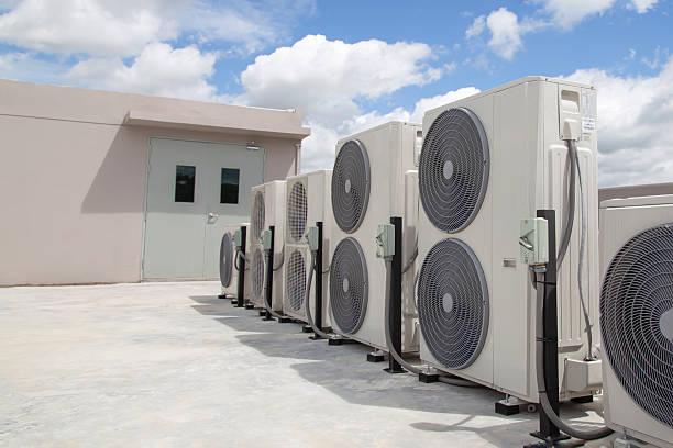 istock Air conditioning outdoor unit compressor install outside the building. 2225320392