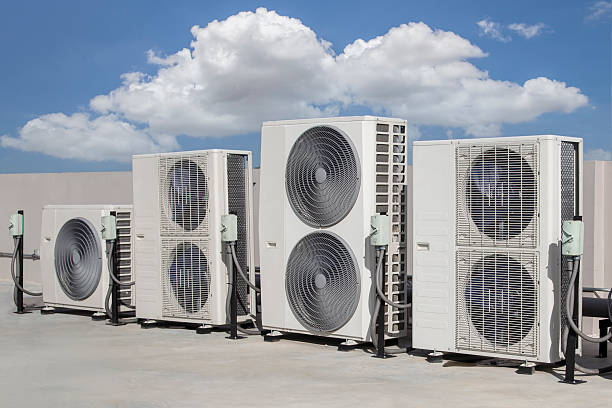 istock Air conditioning outdoor unit compressor install outside the building. 2225320415