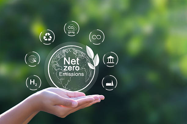 istock Carbon neutrality is a situation where net carbon dioxide emissions are zero by 2050. 2225320473