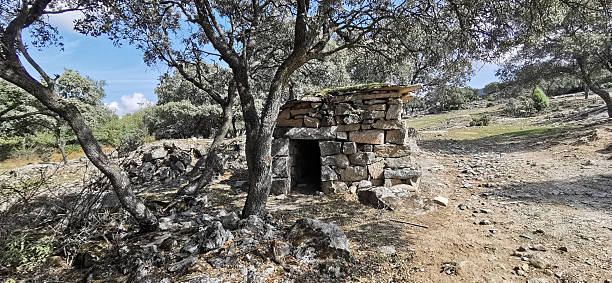 istock old stone hut shepherd's shelter in ruins 2225320559