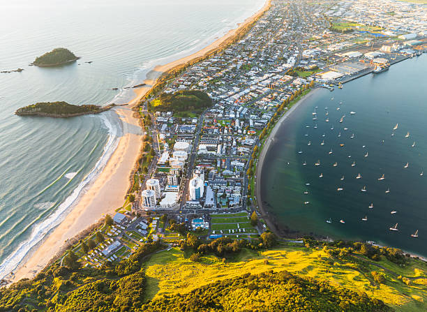 istock Mount Maunganui  beach and township from above. 2225322634