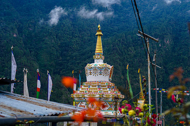 istock buddhist Chorten at Dhunche Bazaar, Rasuwa, Nepal 2225323170