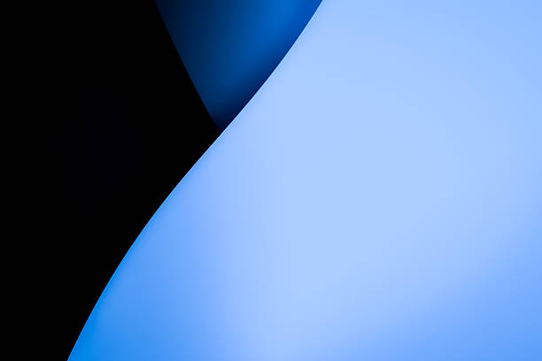 istock Minimalist abstract background with soft blue and black curves creating a simple geometric design 2225323279