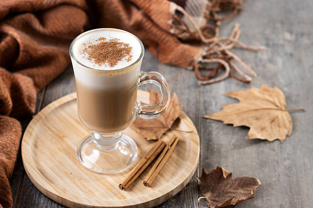 istock Maple Latte with Cinnamon in Glass Mug 2225324209