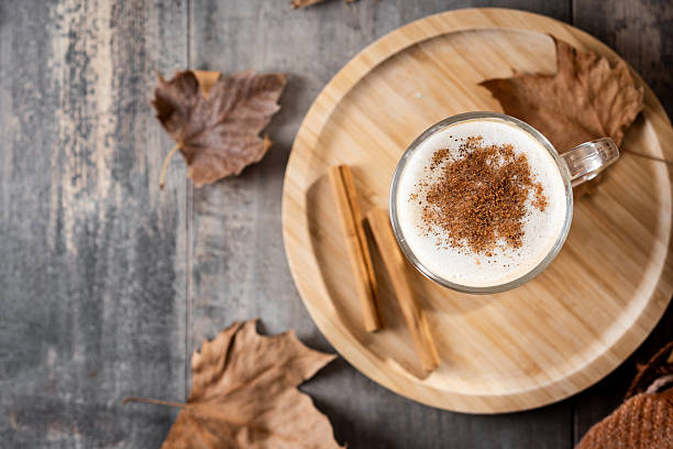 istock Maple Latte with Cinnamon in Glass Mug 2225324222