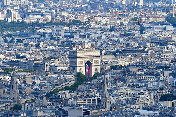 View of the Arc of Triumph in a sunny day