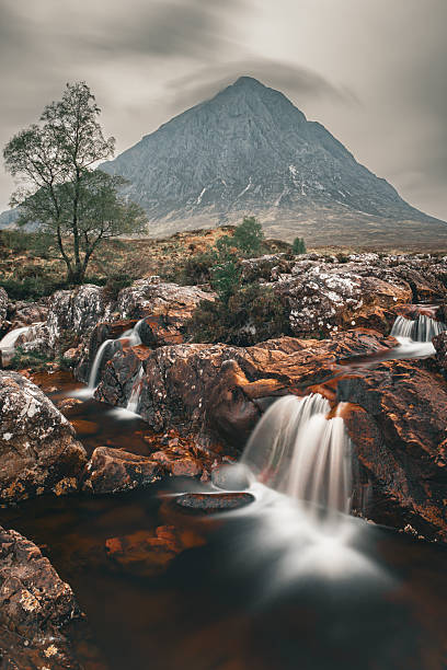 istock Scenic Etive Mor Waterfall in Glencoe Valley, Scottish Highlands 2225328475