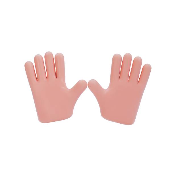 istock Two hands raised in the air, a sign of success or other joyful event. Vector illustration in 3d style on isolated white background 2225347700