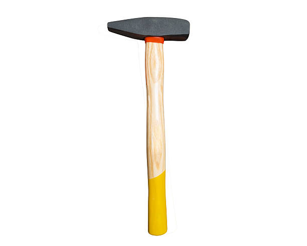 istock Hammer with wooden and yellow painted handle 2225353248