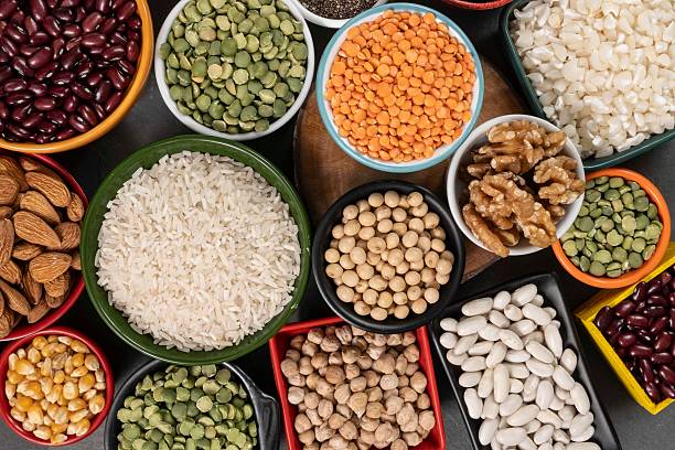 istock several pots with raw grains for preparing healthy food 2225354275