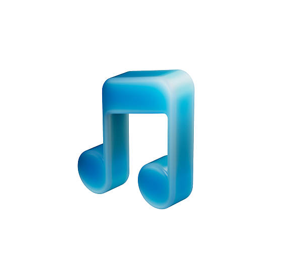 istock A sleek 3d blue musical note icon with smooth dual quavers and soft glow, 3D Illustration. 2225362396