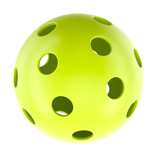 istock Pickleball ball with holes, bright green. 3D rendering 2225365013