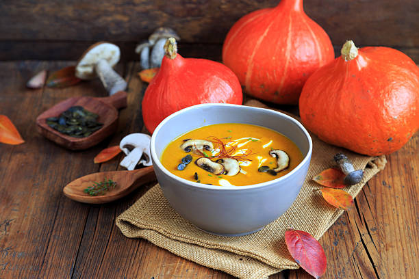 istock Autumn mushroom and pumpkin soup 2225369520