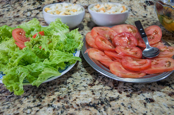 istock Tomato salad on the plate 2225373663