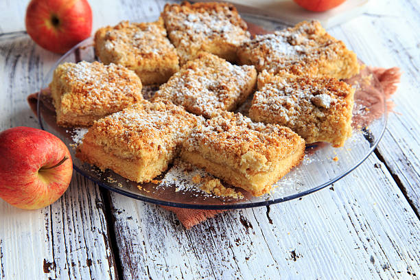 istock Apple pie from the tray with crumble 2225376309