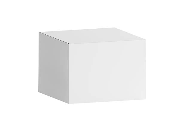 High quality white cardboard box on white background
