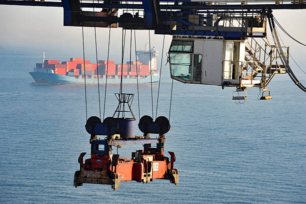 istock Container ship in import export and business logistic, International transportation, Business logistics concept 2225390372