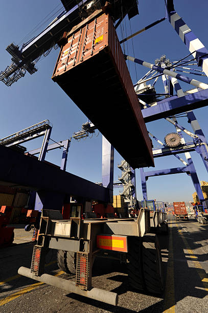 istock Stack of containers box. Cargo Freight Shipping of Container Logistics Industry concept 2225391749