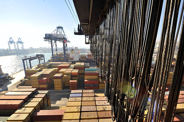 istock Stack of containers box. Cargo Freight Shipping of Container Logistics Industry concept 2225391826
