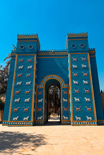 istock Explore the Ishtar Gate in Babylon Iraq showcasing ancient architectural marvels 2225393934