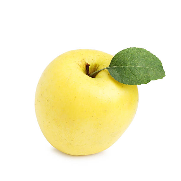 istock One fresh yellow apple isolated on white 2225401552