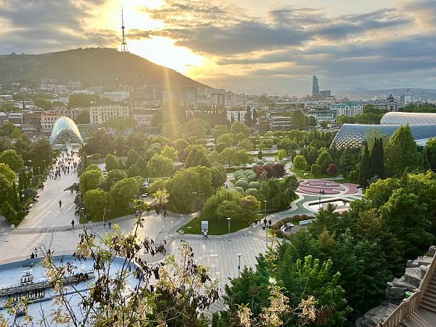 istock Georgia - Tbilissi- Panorama on Rike Park 2225404272