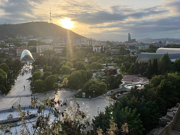 istock Georgia - Tbilissi- Panorama on Rike Park 2225404304
