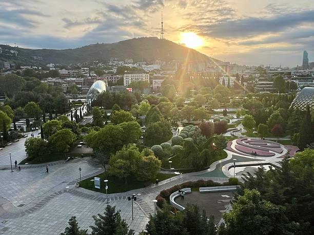 istock Georgia - Tbilissi- Panorama on Rike Park 2225404440
