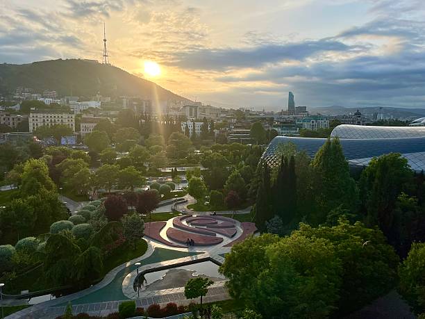 istock Georgia - Tbilissi- Panorama on Rike Park 2225404460