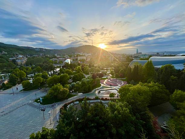 istock Georgia - Tbilissi- Panorama on Rike Park 2225404546