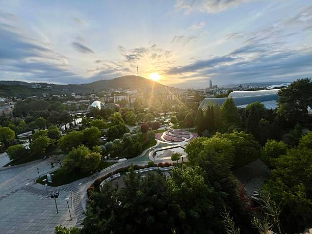 istock Georgia - Tbilissi- Panorama on Rike Park 2225404564