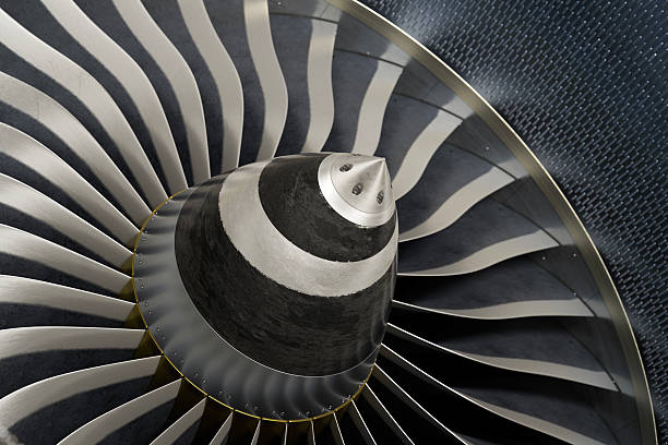 istock Close-Up View of a Metallic Jet Engine Turbine Blade Design 2225416087