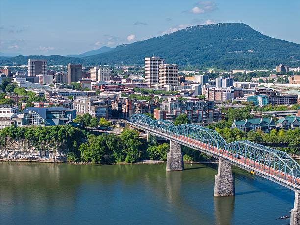 istock Chattanooga Skyline and Bridge Drone View 2225420676