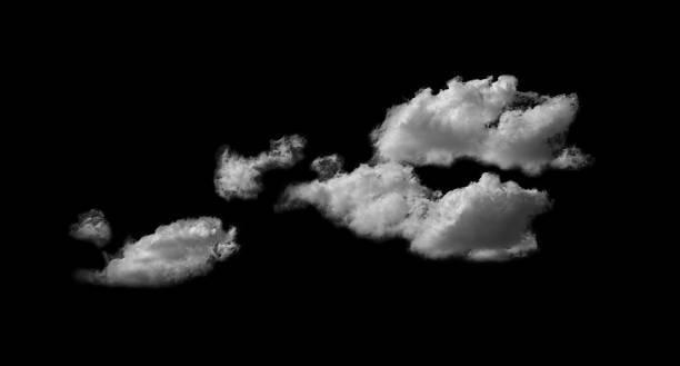 istock Cloud sky isolated,White smoke on black background, Abstract texture dust or steam flying,Summer fluffy Grey cloudy for Summer landscape or Enviroment concept 2225429315