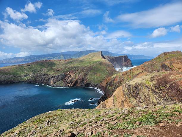 istock Rocky Peninsula Coastline with Ocean Waves – Madeira 2225429800